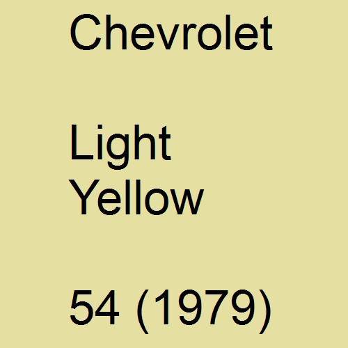 Chevrolet, Light Yellow, 54 (1979).